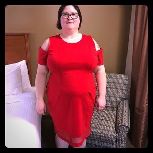 Lane Bryant cold shoulder sheath dress size 24